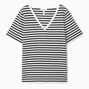 COS 24/7 V-Neck Striped T-Shirt
